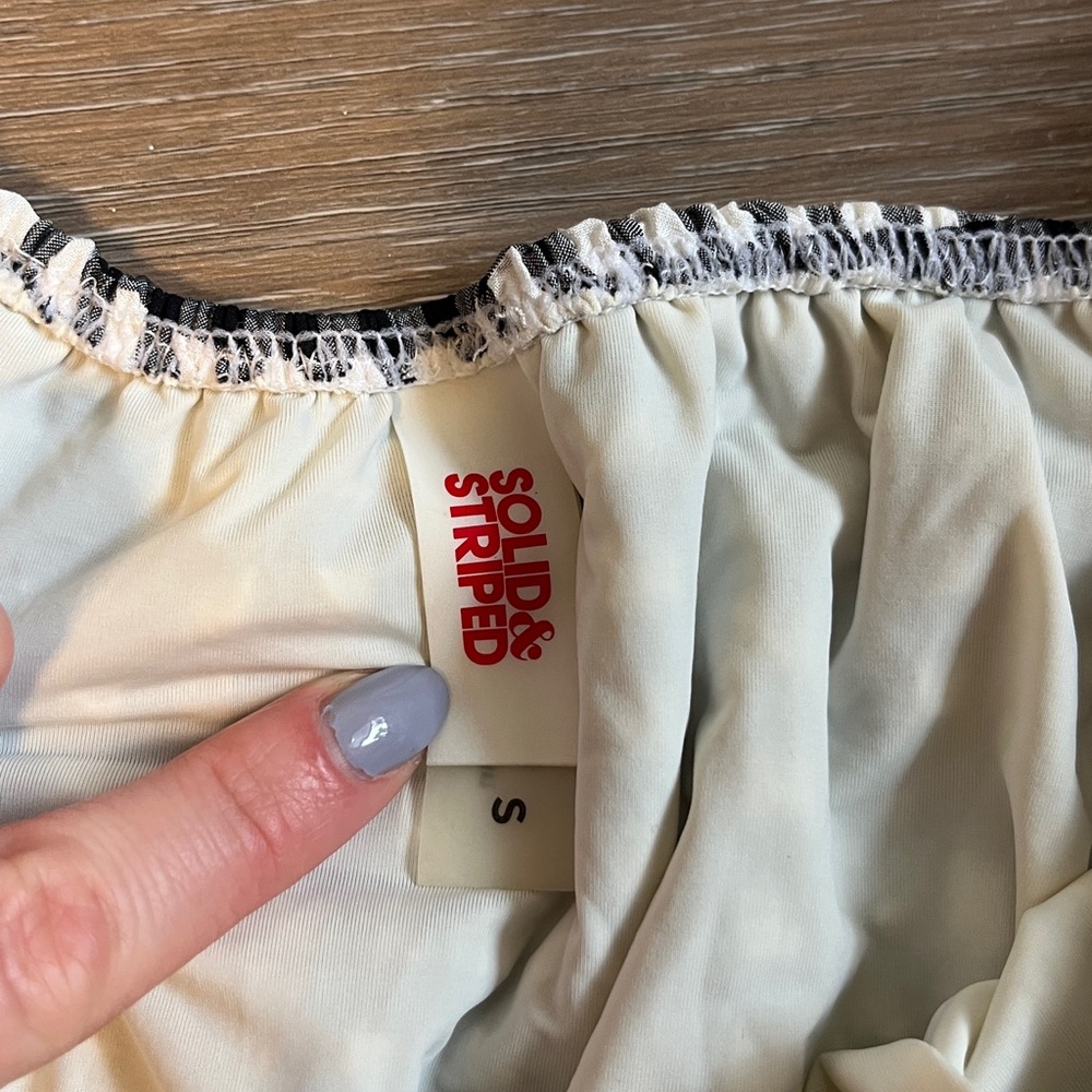 Solid & Striped Off The Shoulder Gingham Ruffle S… - image 7